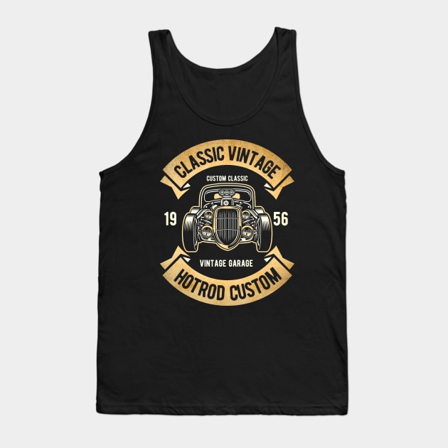 Classic Vintage Hotrod custom Tank Top by Tempe Gaul